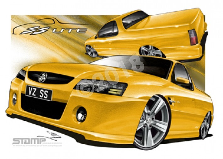 HOLDEN VZ SS UTE DEVIL YELLOW A1 STRETCHED CANVAS (HC108B)