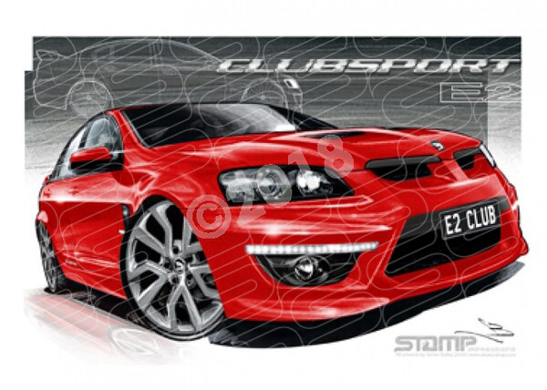 HSV Clubsport E2 E2 CLUBSPORT RED HOT R8 A1 STRETCHED CANVAS (V253)