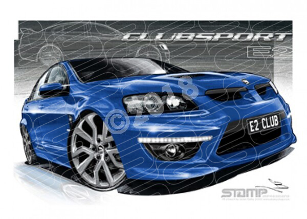 HSV Clubsport E2 E2 CLUBSPORT VOODOO BLUE R8 A1 STRETCHED CANVAS (V255)