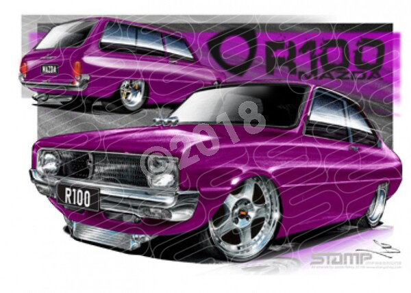 Imports Mazda R100 PURPLE A1 STRETCHED CANVAS (S008G)