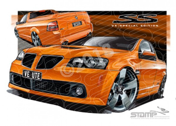HOLDEN VE SPECIAL G8 SSV UTE WILDFIRE A1 STRETCHED CANVAS (HC371)