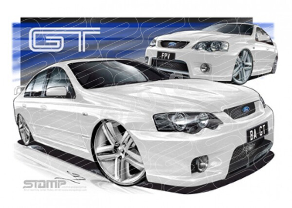 FPV BA GT BA GT WINTER WHITE A1 STRETCHED CANVAS (FV005X)