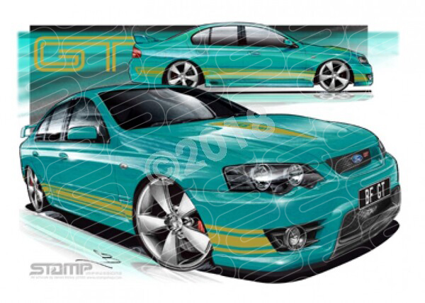 FPV BF GT BF GT BREEZE GOLD STRIPES A1 STRETCHED CANVAS (FV026E)