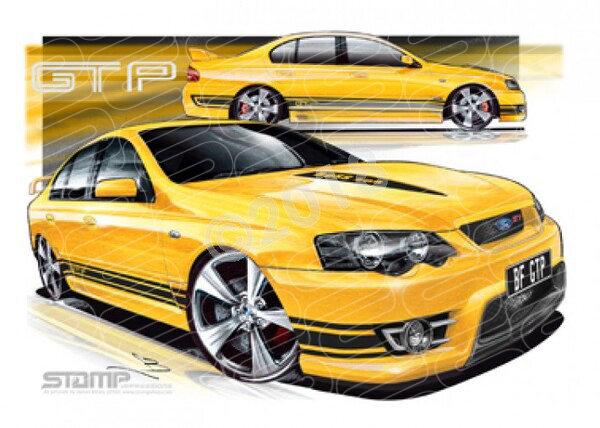 FPV BF GT BF GT-P RAPID BLACK STRIPES A1 STRETCHED CANVAS (FV031J)