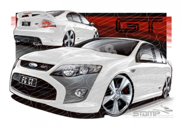 FPV FG GT FG WINTER WHITE A1 STRETCHED CANVAS (FV078X)