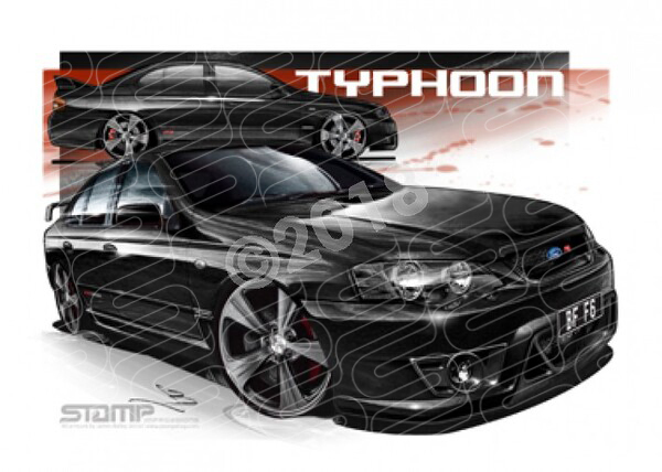 FPV BF F6 BF F6 TYPHOON SILHOUETTE 19 A1 STRETCHED CANVAS (FV121)