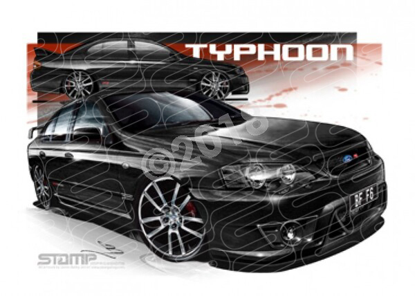 FPV BF F6 BF F6 TYPHOON SILHOUETTE 18 A1 STRETCHED CANVAS (FV135)