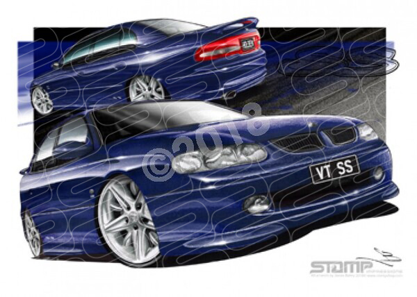 HOLDEN VT SS COMMODORE BERMUDA MICA A1 STRETCHED CANVAS (HC09B)