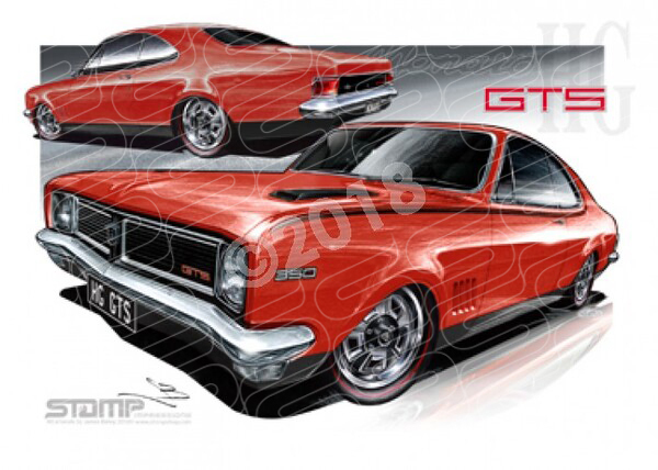 HOLDEN HG MONARO RALLY RED A1 STRETCHED CANVAS (HC63)