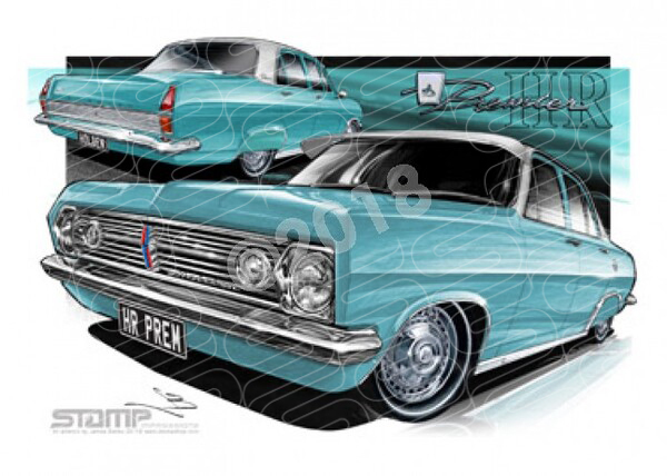 HOLDEN CLASSIC HR PREMIER AQUA A1 STRETCHED CANVAS READY TO HANG STOMP CAR WALL ART