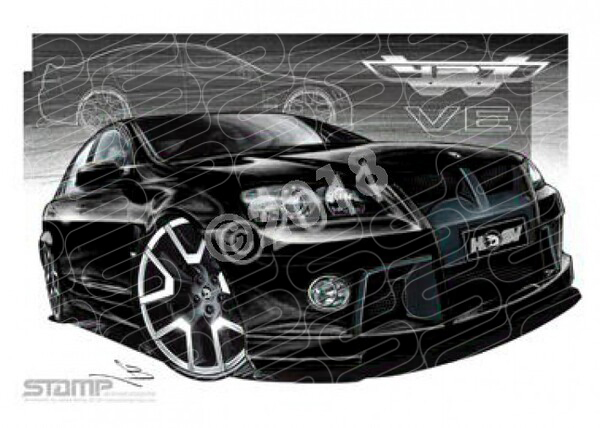 HSV Limited edition cars W427 LE PHANTOM BLACK A1 STRETCHED CANVAS (V143D)