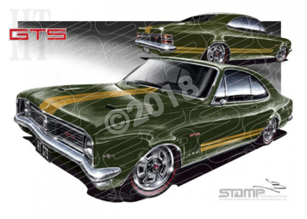 HOLDEN HT GTS MONARO VERDORO GREEN A1 STRETCHED CANVAS (HC65)
