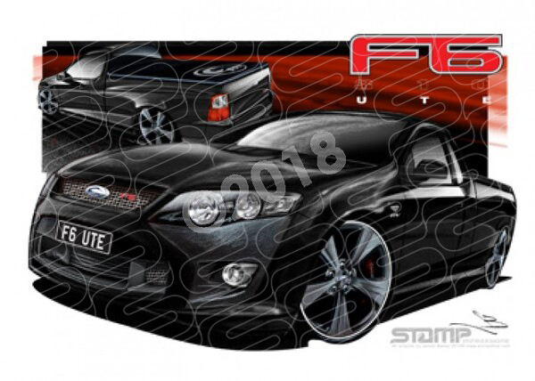 FPV UTES FG F6 UTE SILHOUETTE A1 STRETCHED CANVAS (FV5002)