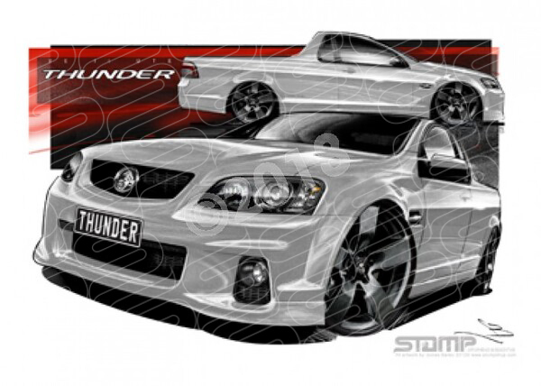 HOLDEN UTE VE II SS THUNDER NITRATE SILVER A1 STRETCHED CANVAS (HC580)