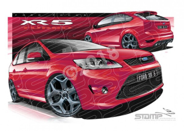 Imports Ford FORD FOCUS XR5 TURBO MAGENTA A1 STRETCHED CANVAS (FT287)