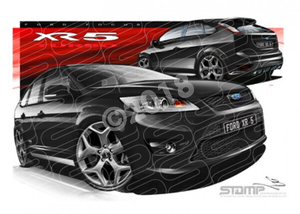 Imports Ford FORD FOCUS BLACK A1 STRETCHED CANVAS (FT289)