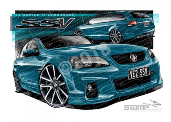 HOLDEN VE II SSV COMMODORE WAGON CHLOROPHYLL A1 STRETCHED CANVAS (HC609)