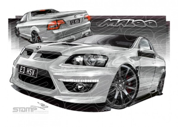 HSV E3 MALOO UTE NITRATE SILVER A1 STRETCHED CANVAS (V287)