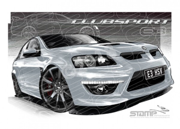 HSV E3 CLUBSPORT NITRATE SV BLACK A1 STRETCHED CANVAS (V290)