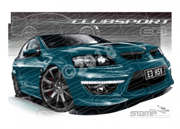 HSV Clubsport E3 E3 CLUBSPORT CHLOROPHYLL SV BLACK A1 STRETCHED CANVAS (V294)