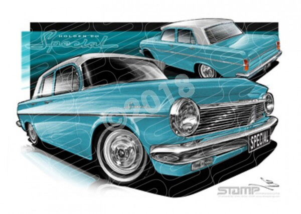 Classic EH EH SPECIAL AQUA TURQUOISE A1 STRETCHED CANVAS (HC638)