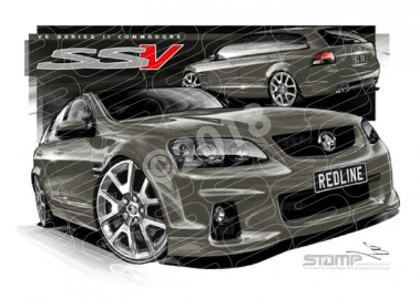 HOLDEN VE II SSV REDLINE COMMODORE WAGON ATLO GREY A1 STRETCHED CANVAS (HC485)