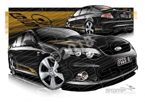 FPV FG GS FG GS II 315 SILHOUETTE / GOLD DECALS A1 STRETCHED CANVAS (FV285)