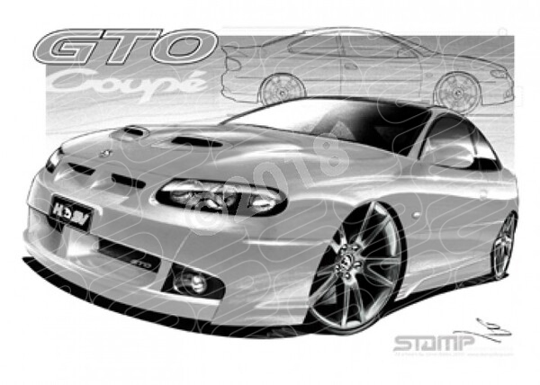 HSV Coupe VZ GTO QUICK SILVER A1 STRETCHED CANVAS (V169B)