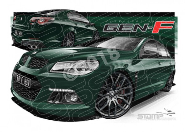HSV F SERIES SV CLUBSPORT R8 REAGAL PEACOCK A1 STRETCHED CANVAS (V359)