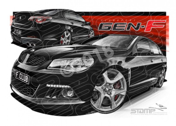 HSV F SERIES CLUBSPORT PHANTOM BLACK A1 STRETCHED CANVAS (V364)