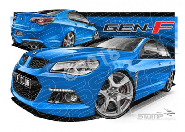 HSV Clubsport F SERIES F SERIES CLUBSPORT PERFECT BLUE A1 STRETCHED CANVAS (V367)