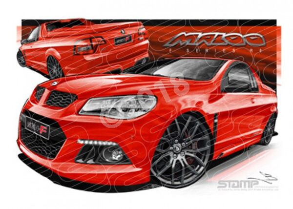 HSV MALOO F SERIES R8 RED HOT A1 STRETCHED CANVAS (V373)