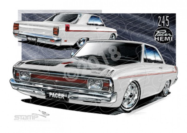 Classic VALIANT VG PACER WHITE A1 STRETCHED CANVAS (C011D)