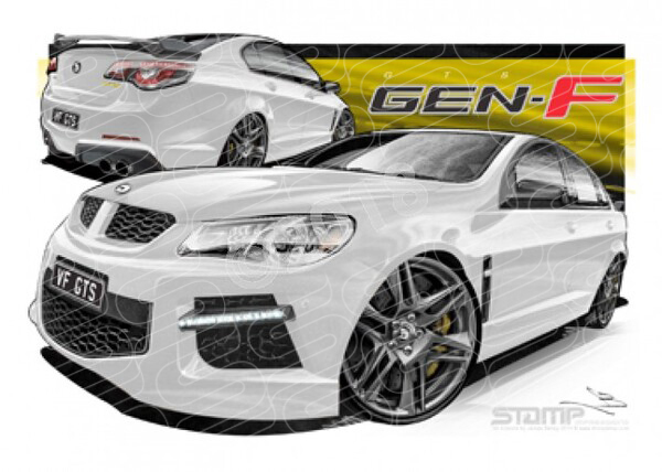 HSV Gts F SERIES F SERIES GTS HERON WHITE A1 STRETCHED CANVAS (V400)