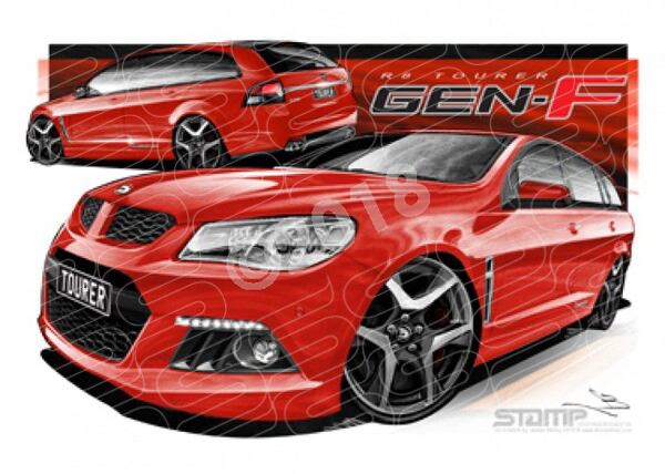 HSV Wagon F SERIES TOURER WAGON RED HOT A1 STRETCHED CANVAS (V414)