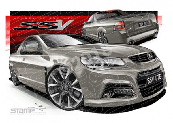 HOLDEN VF SSV UTE PRUSSIAN A1 STRETCHED CANVAS (HC735)