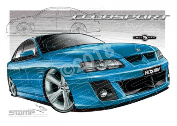 HSV Clubsport VZ VZ CLUBSPORT TURISMO BLUE A1 STRETCHED CANVAS (V086B)