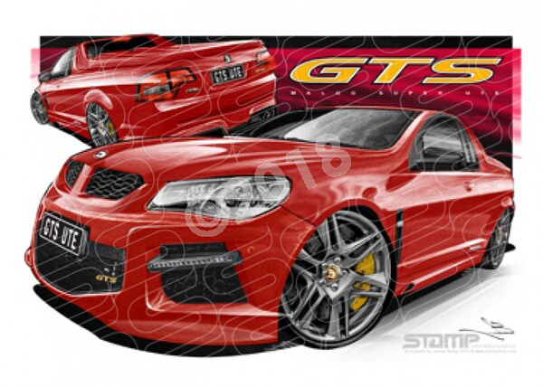 HSV MALOO F SERIES GTS STING RED A1 STRETCHED CANVAS (V501)