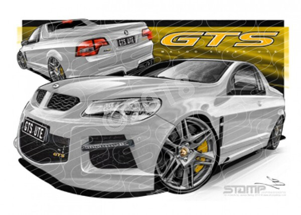 HSV MALOO F SERIES GTS SILVER A1 STRETCHED CANVAS (V505)