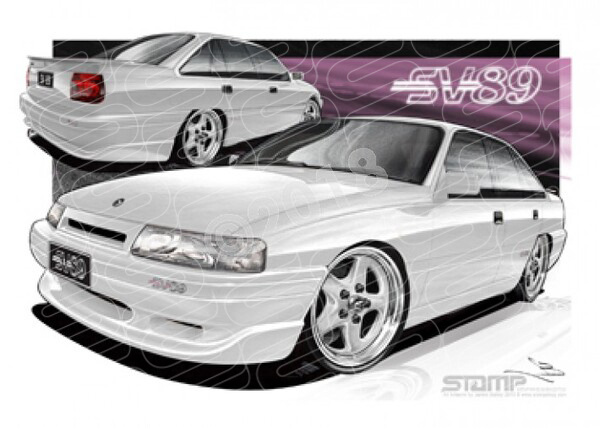 HSV Limited edition cars VN SV89 WHITE A1 STRETCHED CANVAS (V497)