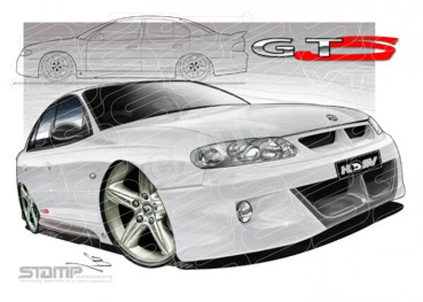 HSV Gts VT VT GTS HERON WHITE A1 STRETCHED CANVAS (V017W)