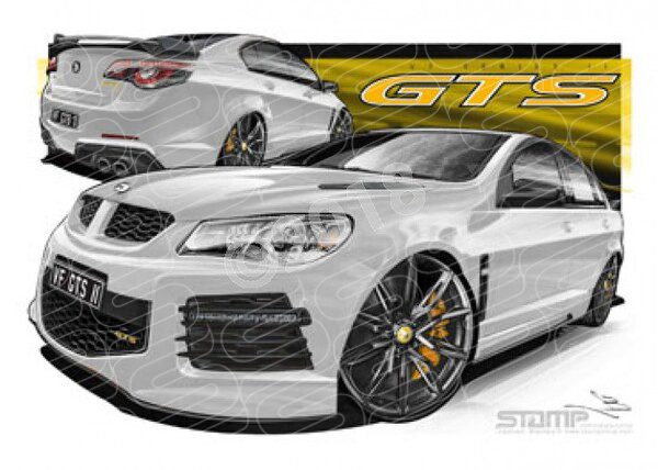 HSV Gts F SERIES II F2 SERIES GTS HERON WHITE A1 STRETCHED CANVAS (V430)