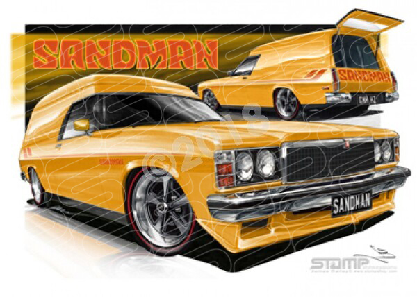 HOLDEN SANDMAN HZ PAPAYA ORANGE A1 STRETCHED CANVAS (HC878)