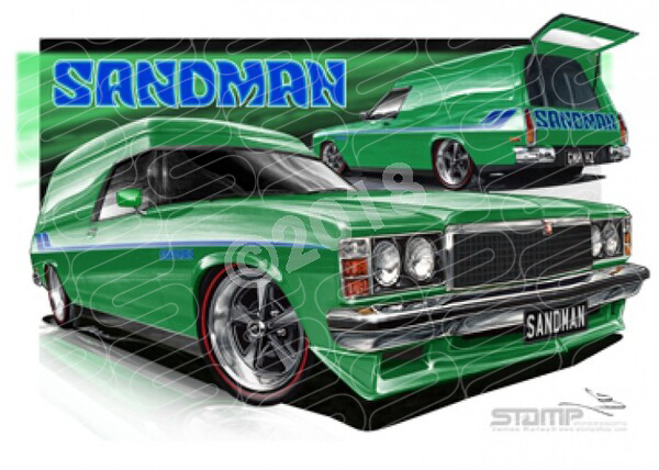 HOLDEN SANDMAN HZ SPEARMINT GREEN A1 STRETCHED CANVAS (HC879)