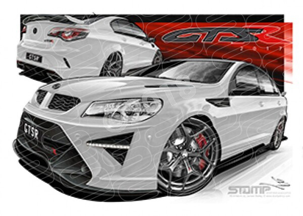 HSV GTSR V455 GTSR HERON WHITE A1 STRETCHED CANVAS (V455)