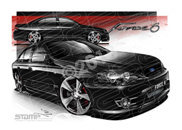 FPV Force 6 FV364 BFt FORCE6 SILHOUETTE BLACK A1 STRETCHED CANVAS (FV364)