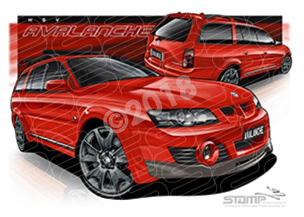 HSV AVALANCHE STING RED A1 STRETCHED CANVAS (HC630)