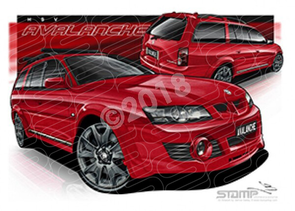 HSV Avalanche HC634 AVALANCHE SHANGHIA RED A1 STRETCHED CANVAS (HC634)