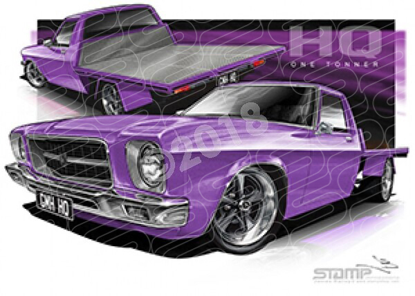 Holden HQ One Tonner PURPLE A1 STRETCHED CANVAS (HC957)