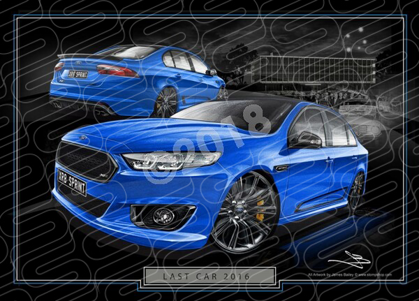 Special Edition FORD FALCON XR8 FG LAST CAR A1 STRETCHED CANVAS (LC002)